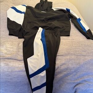 Adidas Black & White/Royal blue Tracksuit XL Cri$py look!